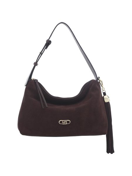 Bolsa Tiracolo  Smartbag Couro Camurça Chocolate- 78076.25(Prazo de entrega estendido -  mais informações na descrição)
